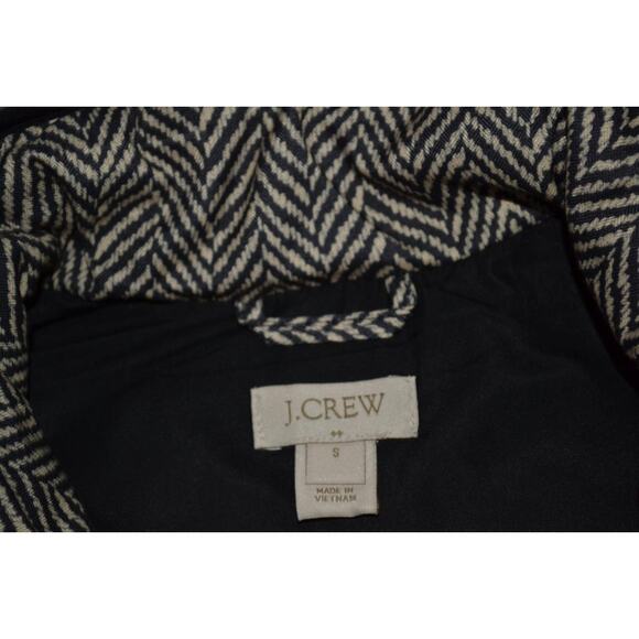 47851-a JCrew Quilted Jacket Vest Womens Sze Small Green Herringbone - Picture 6 of 7